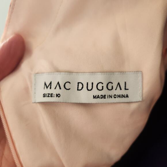 MAC DUGGAL NWT Rose Floral Asymmetrical Ruffled Gown, Size 10 - Picture 13 of 16